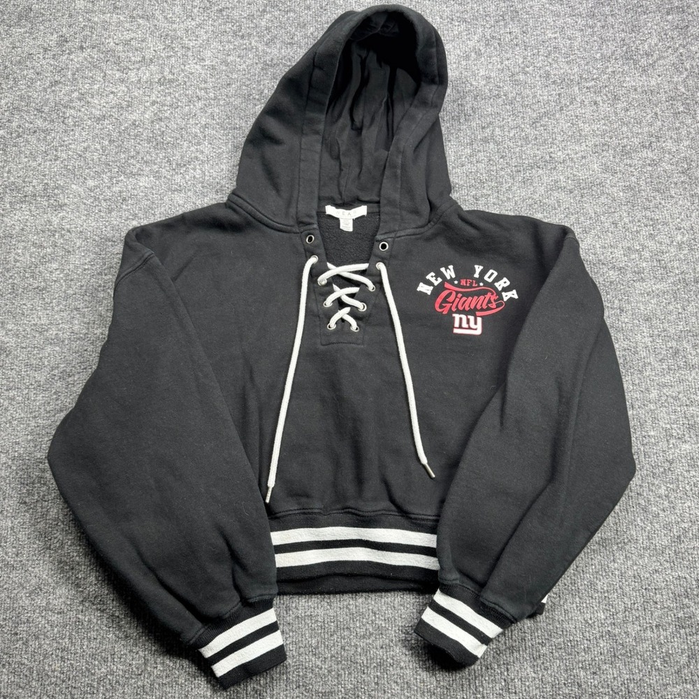 New York Giants WEAR by Erin Andrews Hoodie Womens Medium Black Lace Up